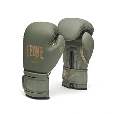Imagen de LEONE 1947, Guantes De Boxeo Edición Militar, Unisex Adulto, Verde, 12 OZ, GN059G