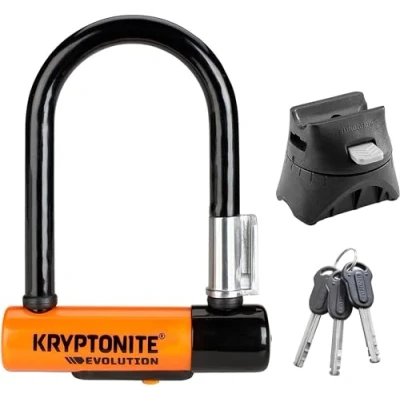 Imagen de Kryptonite Evolution 5 antirrobo para adulto, Negro/Naranja
