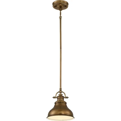Imagen de QUOIZEL Lámpara colgante Emery 1 luz latón Ø 20,3 cm