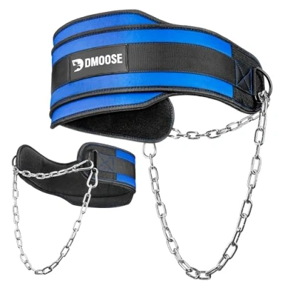 Imagen de DMoose Fitness Premium Dip Belt con Cadena de Acero Resistente 36&quot; Maximice Sus Entrenamientos Levantamiento Pesas y Culturismo Duradero Dipping