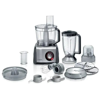 Imagen de Bosch Procesador de alimentos, MultiTalent 8, 1250 W, Negro, Acero inoxidable, MC812M844