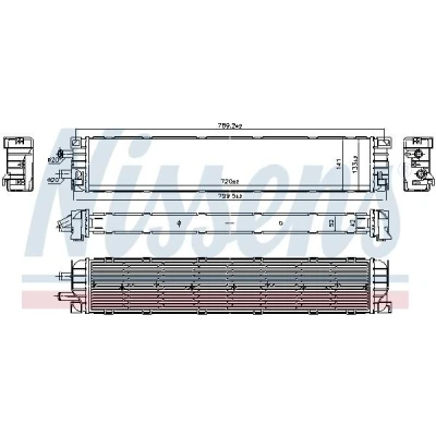 Imagen de NISSENS 606401 Radiador, refrigeración del motor Aluminio 720 133 52 Aletas soldadas AUDI: A4 B9 Berlina, Avant, A5 Sportback