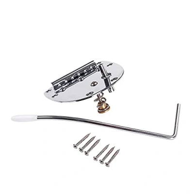 Imagen de Alnicov Puente de guitarra acero con tornillos barra Whammy para Mustang y repaclement jazzmaster