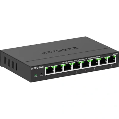 Imagen de NETGEAR switch de 8 puertos Multi Gigabit Ethernet Plus (MS308E): gestionable, 1 G/2,5 G, montaje sobremesa o en pared y protección limitada 5 años