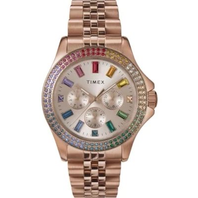 Imagen de Timex Reloj Multiesfera para Mujer&#039;S de Cuarzo con Correa en Acero Inoxidable TW2W34200