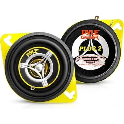Imagen de Pyle Par de altavoces para auto, Pro 3.5, 120W, Tweeter medio 4Ohm, Estereo, Estructura magnetica 20oz, Profundidad montaje 1.65 OEM Estandar