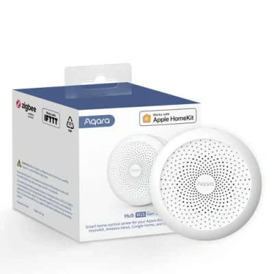 Imagen de Aqara Hub de Domótica M1S Gen 2(Requiere Wi Fi 2,4 GHz), Puente Doméstico Inteligente para Sistema Alarma y Domótica, Control a Distancia, Compatible con Alexa, Google Assistant, HomeKit e IFTTT