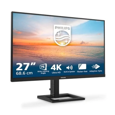 Imagen de Philips 27E1N1800AE Monitor Ultra HD de 27 Pulgadas, Altavoz, Altura Regulable, HDR10 (3840x2160, 60 Hz, HDMI 2.0, DisplayPort 1.4) Negro