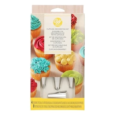 Imagen de Wilton Set de decoración para Cupcakes, 12 Piezas, Acero Inoxidable