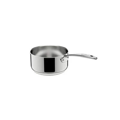 Imagen de Lagostina Accademia Lagofusion Cacerola de Acero Inoxidable 18/10 con Asa Larga Ø 16 cm, Olla Inducción, Gas y Horno, Exterior Pulido e Interior Satinado, Asas Remachadas, Base 5 Capas