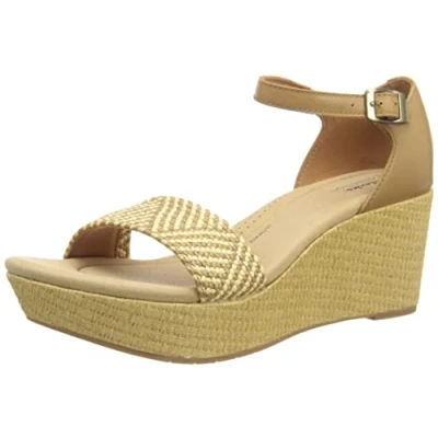 Imagen de Clarks Rose Ease, Sandalia Mujer, Light Tan Lea, 38 EU