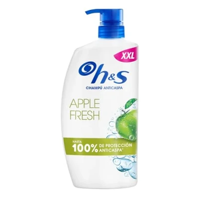 Imagen de H&amp;S Apple Fresh Champú Anticaspa 1000ml con Dispensador, Para Uso Diario. Hasta 100% de Protección Anticaspa, Clínicamente Probado. Todo Tipo Pelo y Cuero Cabelludo. Frescor, Aroma a Manzana