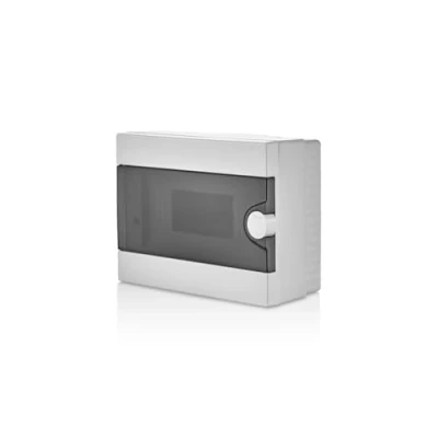 Imagen de Lion Electric caja de alimentación 9 módulos, carcasa riel 1 fila para ambientes húmedos y todos los interiores, fusibles con puerta transparente IP40, distribuidor pequeño