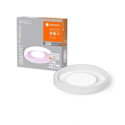 Imagen de LEDVANCE SMART+ ORBIS WiFi Deckenleuchte Claria, 32W, 4200lm, 490mm, regulierbares Weißlicht (2700K 6500K) &amp; 16 Mio. Farben, dimmbar, steuerbar per App, kompatibel mit Amazon, Google und Co., IP20