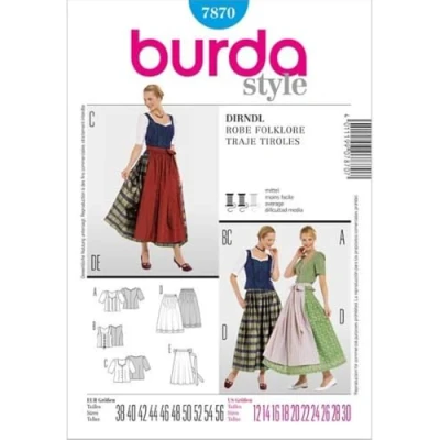 Imagen de Burda Patrón 7870 Dirndl