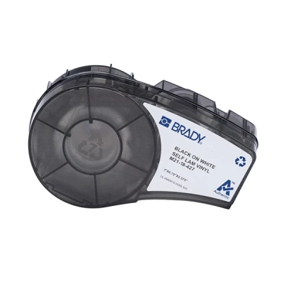 Imagen de M210 LAB Brady M21 18 427 cinta de vinilo laminado negro sobre blanco 25,40 mm x 19,05 (original)