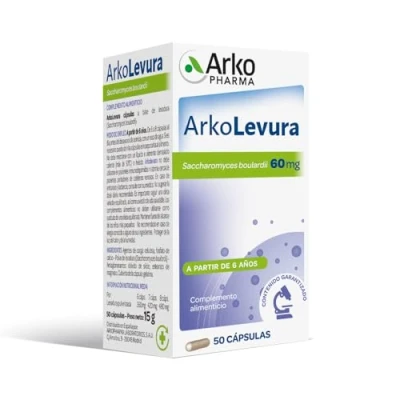 Imagen de Arkopharma Arkolevura 50 Cápsulas Saccharomyces Boulardii 60mg Bienestar Digestivo, Equilibrio Flora Intestinal, Probióticos, Diarrea Y Alteraciones Digestivas, Complemento Alimenticio