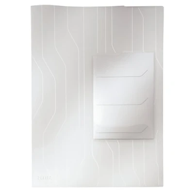 Imagen de Leitz Pestañas Dossier con Combifile A4, Transparente Blanca Mate, Abertura Superior Izquierda, Polipropileno de 200 Micras, Pack 3, 47290003