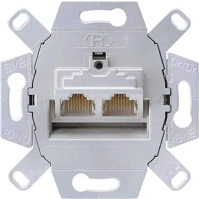 Imagen de JUNG UAE8 8UPOK6E 2 Toma RJ 45 Categoría 6 / Class E, 8 Polos