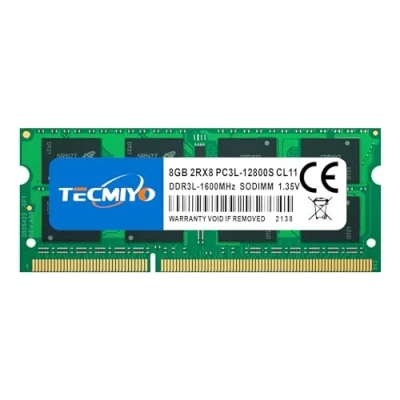 Imagen de TECMIYO 8GB 2RX8 PC3L 12800S DDR3 1600MHZ SODIMM PC3 12800 1.5/1.35V CL11 204Pin Dual Rank Non ECC Unbuffered Laptop RAM para Apple MacBook Pro iMac Mac Mini