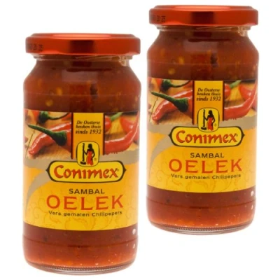 Imagen de Conimex Oelek Sambal, nexos Trading gaseosas dietéticas de molido picantes, 2 x 200 G