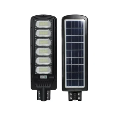Imagen de Farola Solar LED Modelo G 250W con Sensor de Movimiento y Batería LiFePO4 para Iluminación Exterior Eficiente Sostenible