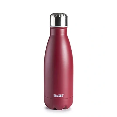 Imagen de IBILI Botella termo Doble pared granada 350 ml, Acero Inoxidable 18/10, pared, Reutilizable
