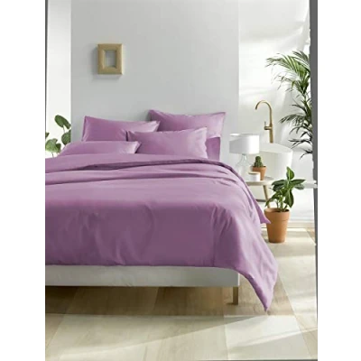 Imagen de de Witte Lietaer Olivia Juego Funda edredón y 2 Fundas Almohada (algodón Peinado, 240 x 220 cm), Color Lila UVA ahumada