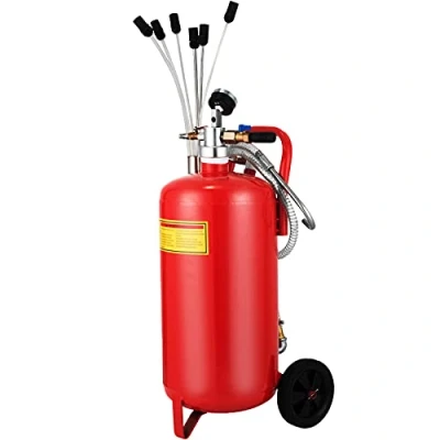 Imagen de SucceBuy Bomba Extractora de Aceite 22,7 L Consumo Aire 200 L/min Extractor Neumático 8 10 bar con Asa Portátil y Ruedas para Automóvil/Motocicleta/Barco/Caravana