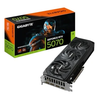 Imagen de Gigabyte GeForce RTX 5070 WINDFORCE OC SFF 12G Tarjeta Gráfica 16GB GDDR7, 256 bits, PCI E 5.0, 2542 MHz Core Clock, 3 x DP 2.1a, 1 HDMI 2.1b, NVIDIA DLSS 4, GV N5070WF3OC 12GD