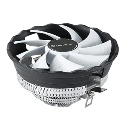 Imagen de Unykach Disipador de Calor CPU Jotun DF 120 TDP 95W White, Diseño Cónico Ultra Silencioso con 9 Aspas, Ventilador Blanco y Multisocket Universal Compatible Multitud CPUs