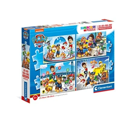 Imagen de Clementoni Puzzle Patrulla Canina Paw Patrol 20+60+100+180pzs Does Not Apply Italy Adulto, Multicolor, One Size (21412)