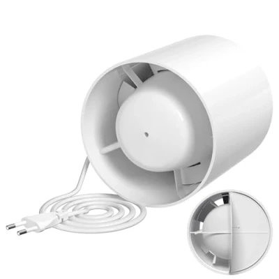 Imagen de Milduall Ventilador Extractor de Aire 150mm, Baño en Linea Extraccion Humos 320m3/h, 35dB Silencioso para Cocina Invernadero Tienda Garaje