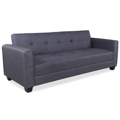 Imagen de Sofá cama Clayton tela gris oscuro Menzzo