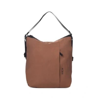 Imagen de KCB Bolso Mochila Maze Diseño Convertible y Espacioso Bolsillos Prácticos Ideal para el Día a Asas Ajustables 100% Vegano Color Marron