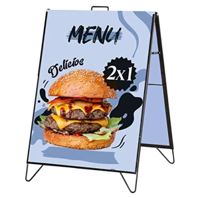Imagen de Danieli Store Caballete Publicitario de Doble Cara 60x90 cm Exterior con Manija Expositor Anuncios para Panel Publicidad Pie