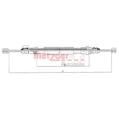 Imagen de METZGER 11.6582 Cable de Freno Mano Atrás izquierda, derecha, izquierda 1480/1190 Discos COFLE RENAULT: CLIO 1