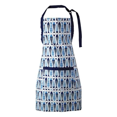 Imagen de Premier Housewares Delantal de Cocina Piscis, Algodón, Azul, 0.5 x 69 87 cm