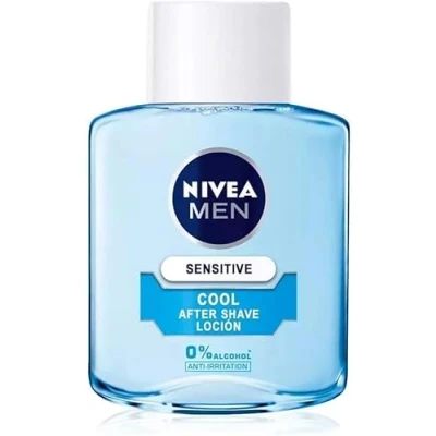 Imagen de NIVEA MEN Sensitive Cool loción After Shave (1 x 100 ml), con 0% alcohol para calmar la irritación, calmante el cuidado de piel sensible