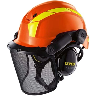 Imagen de Uvex Pheos Forestry Casco Forestal con protección auditiva y Facial (SNR: 30 dB), Color Naranja