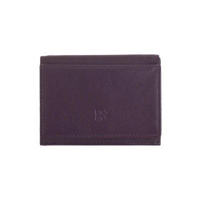 Imagen de DUDU Cartera Hombre Pequeña de Piel, Carteras Mujer, Diseño Compacto con Monedero, Espacio para Billetes y Tarjetas Deep Purple