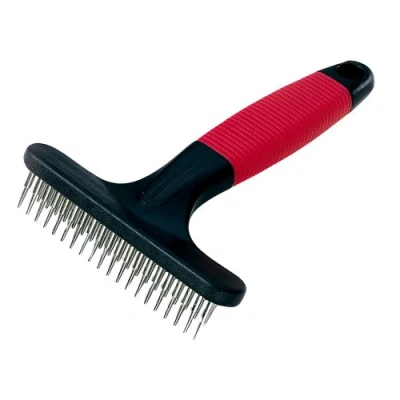 Imagen de Feplast 85850899 Rastrillo para Perros Gro 5850, Delicadas Puntas Redondeadas, Ideal Animales de Pelo Medio y Largo, 11 x 15.5 Cm