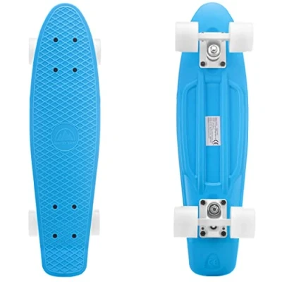 Imagen de Sawyer Bikes Monopatin/Skateboard con Ruedas LED Niños y Adolescentes (Azul)