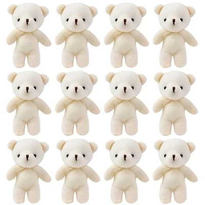 Imagen de Bogoro 12 Piezas Mini Oso de Peluche, Juguetes Pequeño Ositos Pequeños Keychain, para Decoración Pastel Cumpleaños Boda Fiesta
