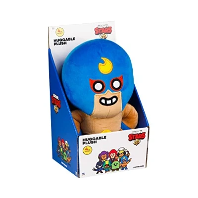 Imagen de Brawl Stars EL Primo Peluche abrazable de The Mexican Wrestler 12 Pulgadas Alto Muñeca Juguete Juguetes con Licencia Oficial P.M.I. Supercell Regalo para Jugadores