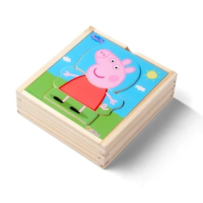 Imagen de Eichhorn Peppa Pig Umziehpuzzle Rompecabezas de Madera certificada FSC, 14 Piezas, 4 x 13 cm, a Partir Dos años, Multicolor, Small (4003046004229)