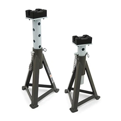 Imagen de MAXTOOLS CJS300, Soporte de Enchufe, para Reparación Automóviles, con Cabezal Goma Ajustable, Capacidad 3 Toneladas, Gato Hidraulico Coche, Borriquetas Caballete Coche