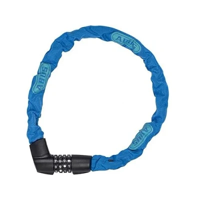 Imagen de ABUS cerradura de cadena Tresor 1385/75 Neon combinación acero templado cuadrada 6 mm grosor nivel seguridad 75 cm azul