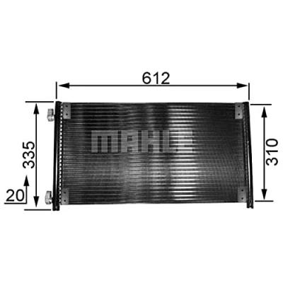 Imagen de MAHLE ORIGINAL AC 237 000S Condensador sin secador 612mm FIAT: Punto II Hatchback, I Hatchback