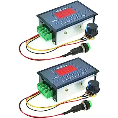 Imagen de 2 piezas PWM DC motor speed controller,30A controller 6, 12 V, 24 36 48 V,60V Con interruptor start stop